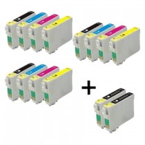 14 Multipack Epson T1001-4 BK/C/M/Y High Quality Remanufactured Ink Cartridges. Includes 5 Black, 3 Cyan, 3 Magenta, 3 Yellow