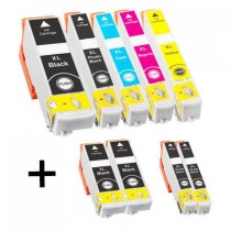 9 Multipack Epson 33XL (T3357) High Yield Remanufactured Ink Cartridges. Includes 3 Photo Black, 3 Black, 1 Cyan, 1 Magenta, 1 Yellow