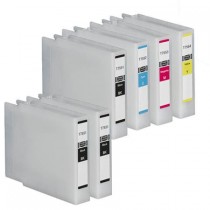 6 Multipack Epson T7551 (T755140) High Quality Remanufactured Ink Cartridges. Includes 3 Black, 1 Cyan, 1 Magenta, 1 Yellow