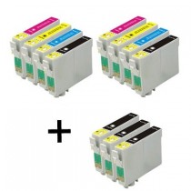 11 Multipack Epson T0445 BK/C/M/Y High Quality Remanufactured Ink Cartridges. Includes 5 Black, 2 Cyan, 2 Magenta, 2 Yellow