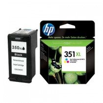 2 Multipack HP 350 Black & HP351XL Colour High Yield Remanufactured Ink Cartridges. Includes 1 Black, 1 Colour