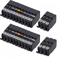 26 Multipack Canon PGI-72 MBK/PBK/C/M/Y/R/GY/PC/PM/CO High Quality Compatible Ink Cartridges. Includes 3 Black, 1 Photo Black, 1 Cyan, 1 Magenta, 1 Yellow