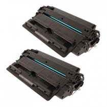 2 Multipack HP 16X (Q7516X) High Quality Remanufactured Laser Toners. Includes 2 Black