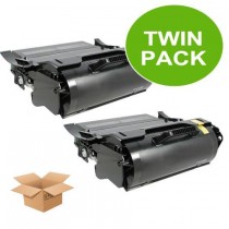 2 Multipack Lexmark 12A6735 High Quality Remanufactured Laser Toners. Includes 2 Black