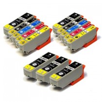 13 Multipack Epson 26XL BK/C/M/Y/PBK High Yield Remanufactured Ink Cartridges. Includes 2 Photo Black, 5 Black, 2 Cyan, 2 Magenta, 2 Yellow