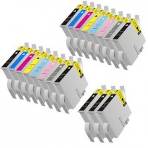 19 Multipack Epson T0341/2/3/4/5/6/7/8 High Quality Remanufactured Ink Cartridges. Includes 7 Extra Black, 2 Cyan, 2 Magenta, 2 Yellow, 2 LIght Cyan, 2 Light Magenta, 2 Grey
