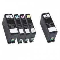 5 Multipack Dell Series 33 (592-11811-15) High Quality Remanufactured Ink Cartridges. Includes 2 Black, 1 Cyan, 1 Magenta, 1 Yellow