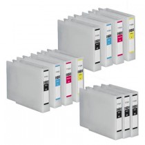 11 Multipack Epson T7551 (T755140) High Quality Remanufactured Ink Cartridges. Includes 5 Black, 2 Cyan, 2 Magenta, 2 Yellow