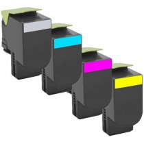 4 Multipack Lexmark 70C2HK0 High Quality Remanufactured Laser Toners. Includes 1 Black, 1 Cyan, 1 Magenta, 1 Yellow