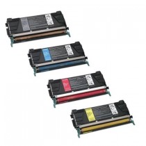 4 Multipack Lexmark C5242K-YH BK/C/M/Y High Quality Remanufactured Laser Toners. Includes 1 Black, 1 Cyan, 1 Magenta, 1 Yellow