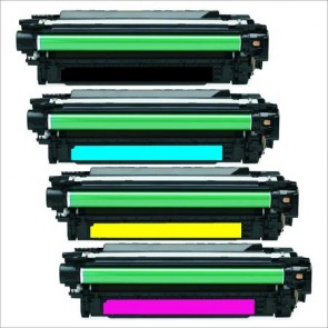 4 Multipack HP 507A (CE400A-03A) High Quality Remanufactured Laser Toners. Includes 1 Black, 1 Cyan, 1 Magenta, 1 Yellow