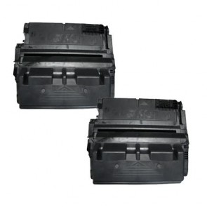 2 Multipack HP 45A (Q5945A) High Quality Remanufactured Laser Toners. Includes 2 Black
