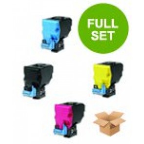 4 Multipack Epson S050590-93 BK/C/M/Y High Quality Remanufactured Laser Toners. Includes 1 Black, 1 Cyan, 1 Magenta, 1 Yellow