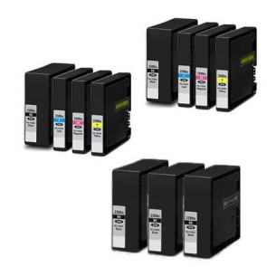 11 Multipack Canon PGI-2500XL BK/C/M/Y High Yield Compatible Ink Cartridges. Includes 5 Black, 2 Cyan, 2 Magenta, 2 Yellow