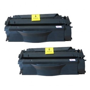2 Multipack HP 53X (Q7553X) High Quality Remanufactured Laser Toners. Includes 2 Black