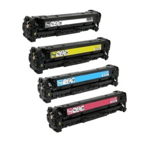 4 Multipack HP 201A (CF400A) High Quality Remanufactured Laser Toners. Includes 1 Black, 1 Cyan, 1 Magenta, 1 Yellow