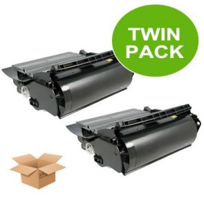 2 Multipack Lexmark 12A8425 High Quality Remanufactured Laser Toners. Includes 2 Black
