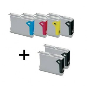 6 Multipack Brother other LC1000 BK/C/M/Y High Quality Compatible Ink Cartridges. Includes 3 Black, 1 Cyan, 1 Magenta, 1 Yellow