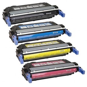 4 Multipack HP 643A (Q5950A-53A) High Quality Remanufactured Laser Toners. Includes 1 Black, 1 Cyan, 1 Magenta, 1 Yellow