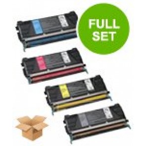 4 Multipack Lexmark C734A1KG-YG BK/C/M/Y High Quality Remanufactured Laser Toners. Includes 1 Black, 1 Cyan, 1 Magenta, 1 Yellow
