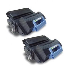 2 Multipack HP 45X (Q5945X) High Quality Remanufactured Laser Toners. Includes 2 Black