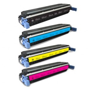 4 Multipack HP 645A (C9730A-03A) High Quality Remanufactured Laser Toners. Includes 1 Black, 1 Cyan, 1 Magenta, 1 Yellow