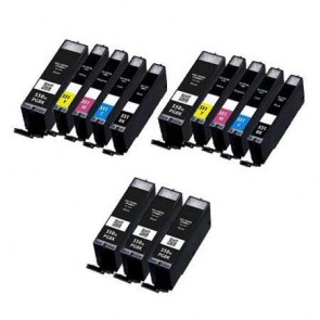 13 Multipack Canon PGI-550XL BK & CLI-551XL BK/C/M/Y High Yield Compatible Ink Cartridges. Includes 5 Black, 2 Photo Black, 2 Cyan, 2 Magenta, 2 Yellow