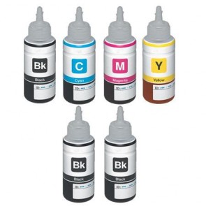 6 Multipack Epson T6641-4 BK/C/M/Y High Quality Remanufactured Ink Cartridges. Includes 3 Black, 1 Cyan, 1 Magenta, 1 Yellow