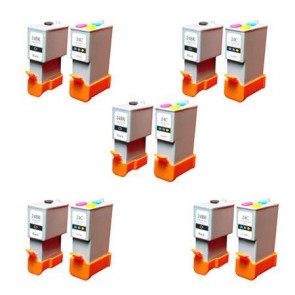 10 Multipack Canon BCI-24 BK/CL High Quality Compatible Ink Cartridges. Includes 5 Black, 5 Colour