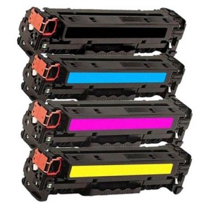 4 Multipack HP 312A (CF380A-83A) High Quality Remanufactured Laser Toners. Includes 1 Black, 1 Cyan, 1 Magenta, 1 Yellow