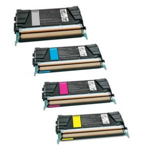 4 Multipack Lexmark C734A2KG High Quality Remanufactured Laser Toners. Includes 1 Black, 1 Cyan, 1 Magenta, 1 Yellow