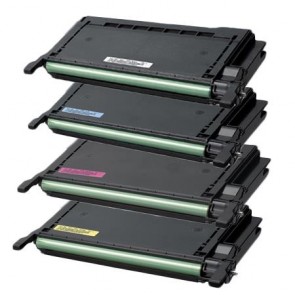 4 Multipack Samsung CLP-600A BK/C/M/Y/ High Quality  Laser Toners. Includes 1 Black, 1 Cyan, 1 Magenta, 1 Yellow