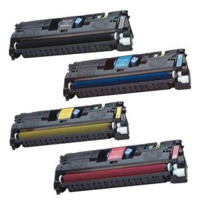4 Multipack HP 121A (C9700A-03A) High Quality Remanufactured Laser Toners. Includes 1 Black, 1 Cyan, 1 Magenta, 1 Yellow