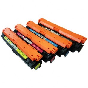 4 Multipack HP 307A (CE740A-43A) High Quality Remanufactured Laser Toners. Includes 1 Black, 1 Cyan, 1 Magenta, 1 Yellow