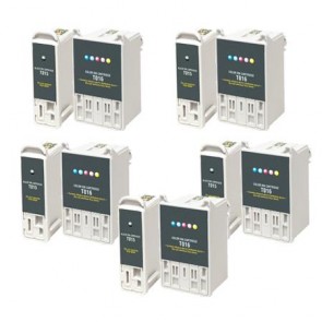10 Multipack Epson T015 Black & T016 Colour High Quality Remanufactured Ink Cartridges. Includes 5 Black, 5 Colour
