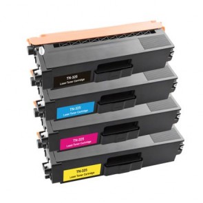 4 Multipack Brother other TN325 BK/C/M/Y High Quality Remanufactured Laser Toners. Includes 1 Black, 1 Cyan, 1 Magenta, 1 Yellow