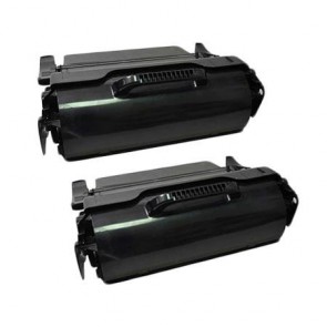 2 Multipack Lexmark 0T650A21E High Quality Remanufactured Laser Toners. Includes 2 Black