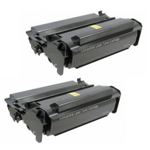 2 Multipack Lexmark 12A7410 High Quality Remanufactured Laser Toners. Includes 2 Black