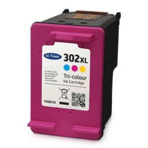 HP 302 XL (F6U67AE) Colour, High Yield Remanufactured Ink Cartridge