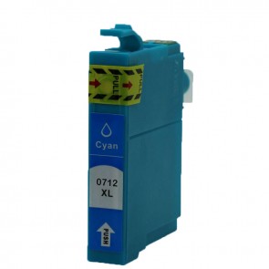 Epson T0712 (C13T07124011) Cyan, High Quality Remanufactured Ink Cartridge