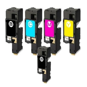 5 Multipack Dell 593-11140-43 BK/C/M/Y High Quality Remanufactured Laser Toners. Includes 2 Black, 1 Cyan, 1 Magenta, 1 Yellow