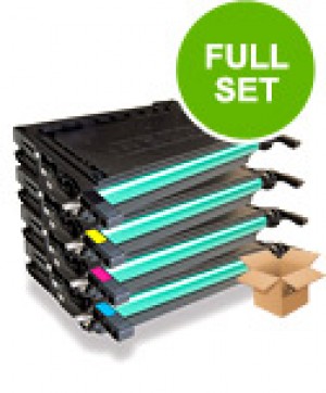 4 Multipack Samsung CLP-500D7 BK & CLP-500D5 C/M/Y High Quality  Laser Toners. Includes 1 Black, 1 Cyan, 1 Magenta, 1 Yellow