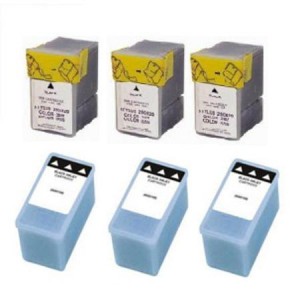 6 Multipack Epson S020047 Black & S020097 Colour High Quality Remanufactured Ink Cartridges. Includes 3 Black, 3 Colour