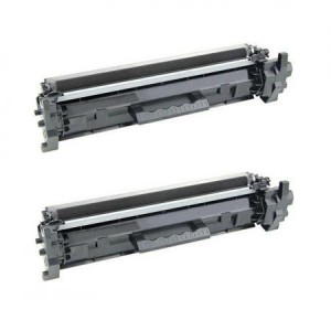 2 Multipack HP 17A (CF217A) High Quality Remanufactured Laser Toners. Includes 2 Black