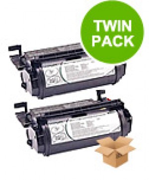 2 Multipack Lexmark 12A6760 High Quality Remanufactured Laser Toners. Includes 2 Black