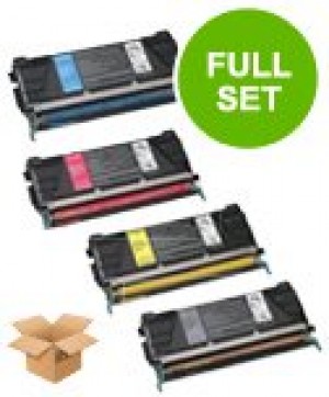 4 Multipack Lexmark C734A1KG-YG BK/C/M/Y High Quality Remanufactured Laser Toners. Includes 1 Black, 1 Cyan, 1 Magenta, 1 Yellow