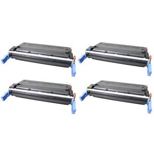 4 Multipack HP 641A (C9720A-03A) High Quality Remanufactured Laser Toners. Includes 1 Black, 1 Cyan, 1 Magenta, 1 Yellow