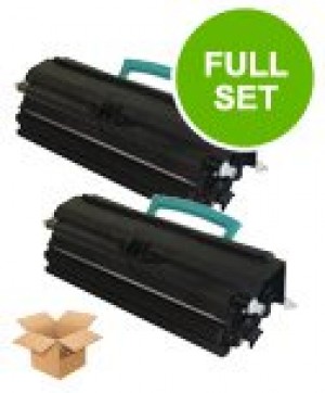 2 Multipack Lexmark E352H21E High Quality Remanufactured Laser Toners. Includes 2 Black