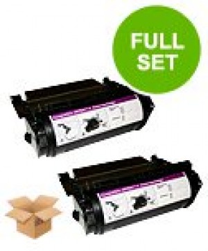 2 Multipack Lexmark 12A5745 High Quality Remanufactured Laser Toners. Includes 2 Black