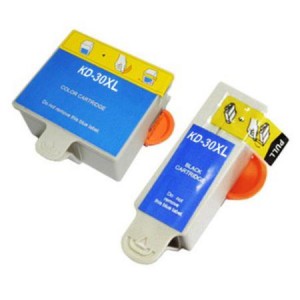 2 Multipack Kodak No. 30XL BK (3952363) High Yield Compatible Ink Cartridges. Includes 1 Black, 1 Colour